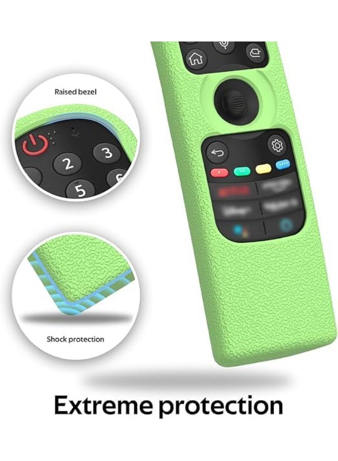 Silicone Magic Remote Cover Compatible with LG MR22GN/MR23GN/MR24GN OLED Smart TV, Shockproof Protective Cover Waterproof LG Remote with Loop (Glow Green) - Image 4